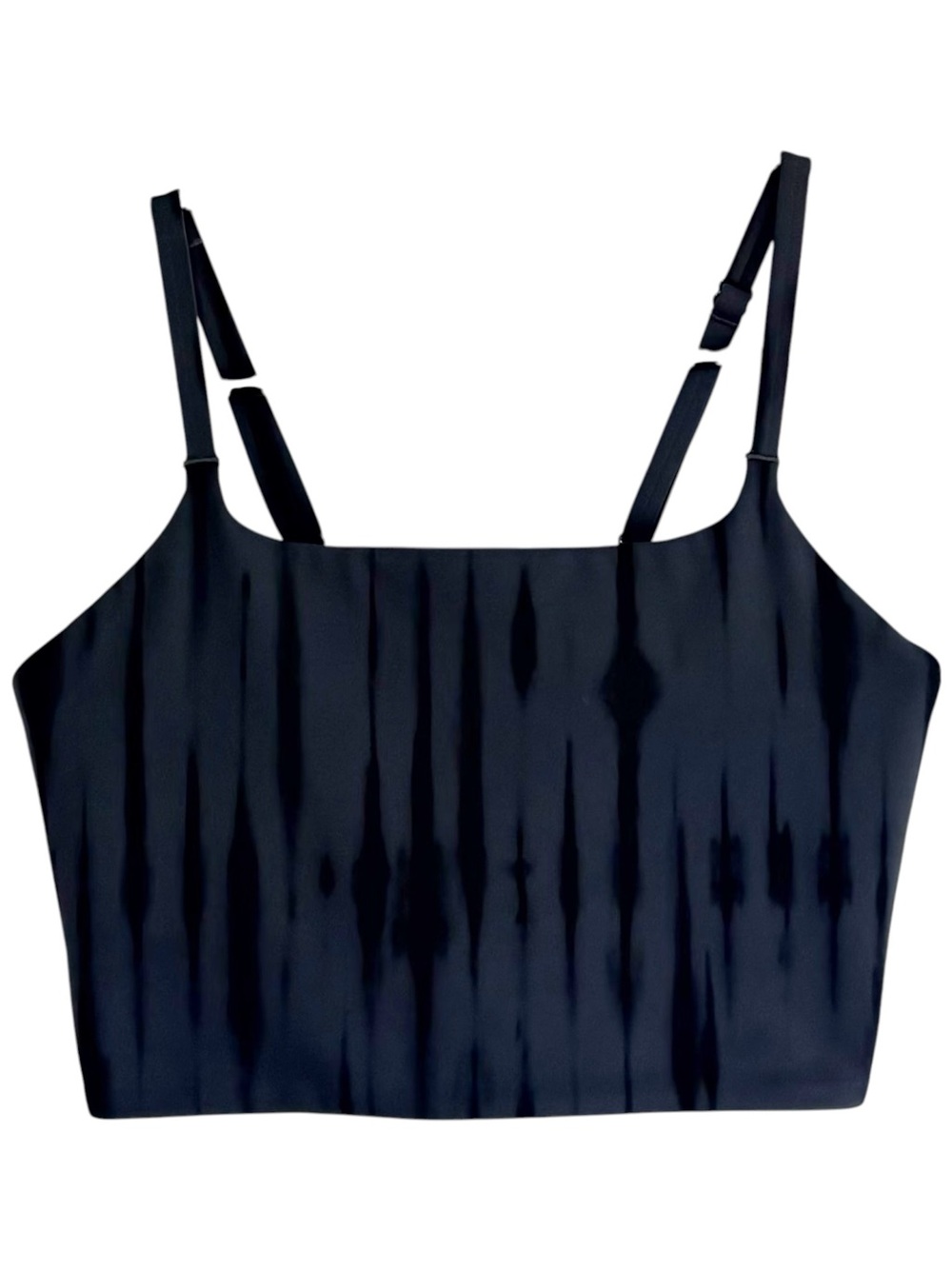 NIKE Dri-FIT Sports Bra Small Black Gray Strappy Medium Support Stretch
